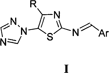 Application of 4-alkyl-5-(1,2,4-triazole-1-yl)-2-benzyl imino thiazole in preparation of weedicide