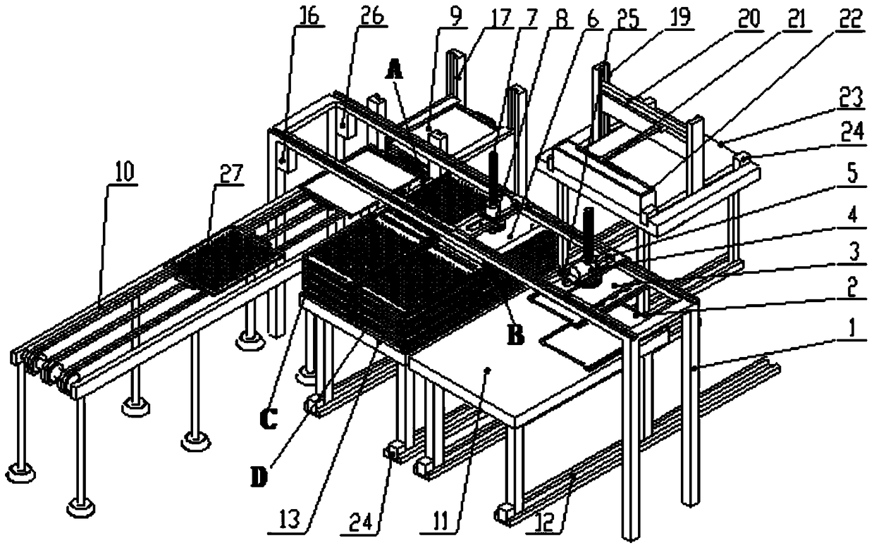 Carbide blade automatic transfer device