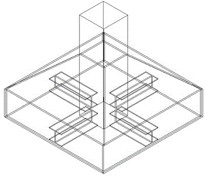 Movable fabricated independent steel box foundation