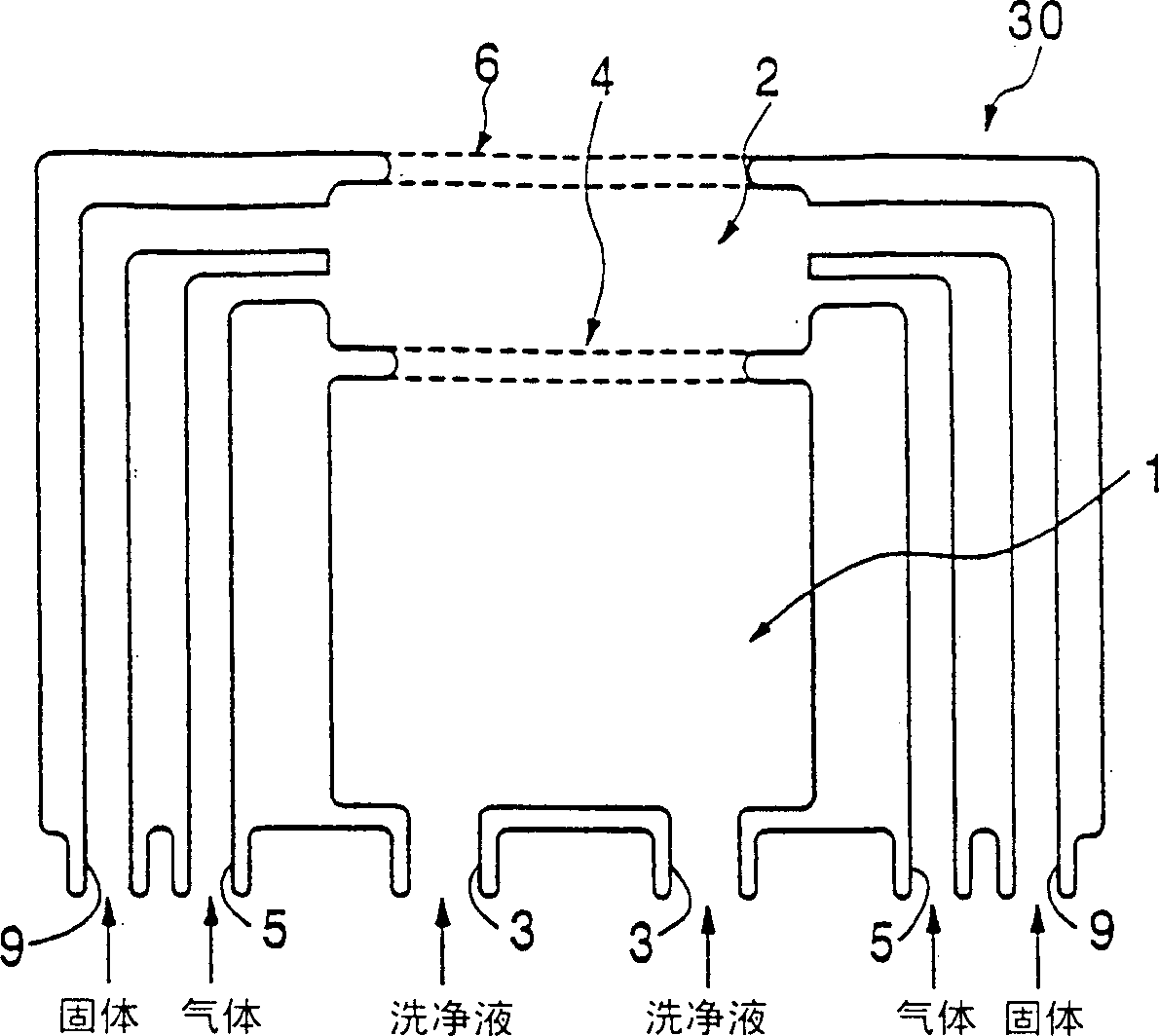 Washing spray nozzle