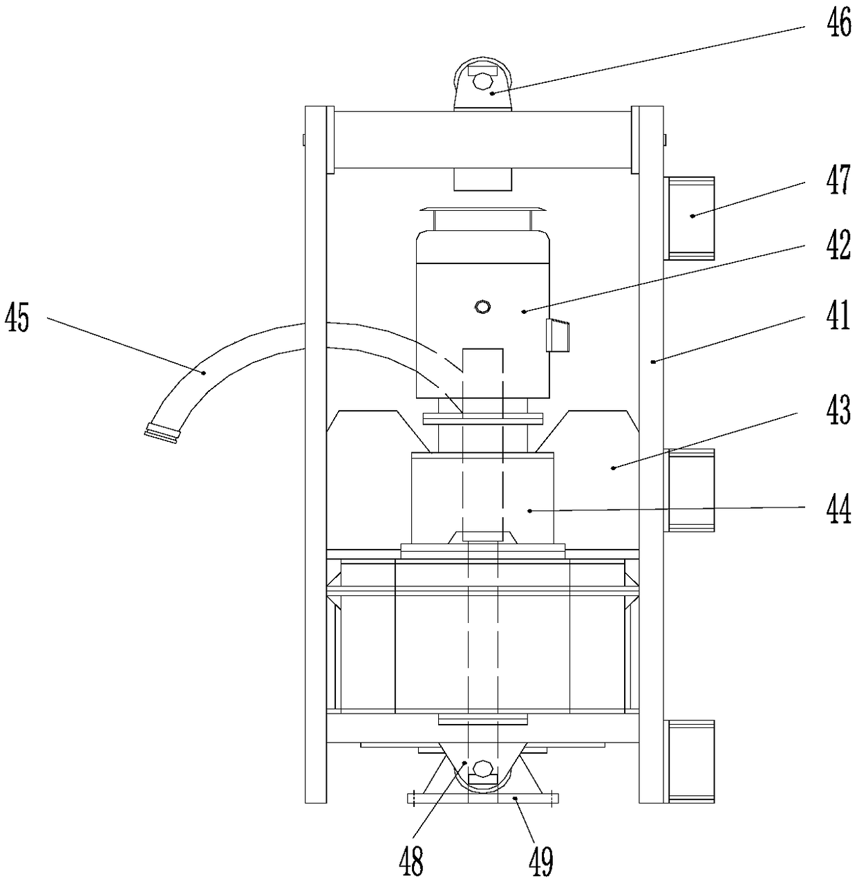 Construction device of cast-in-place concrete pipe pile and construction method of formed pile