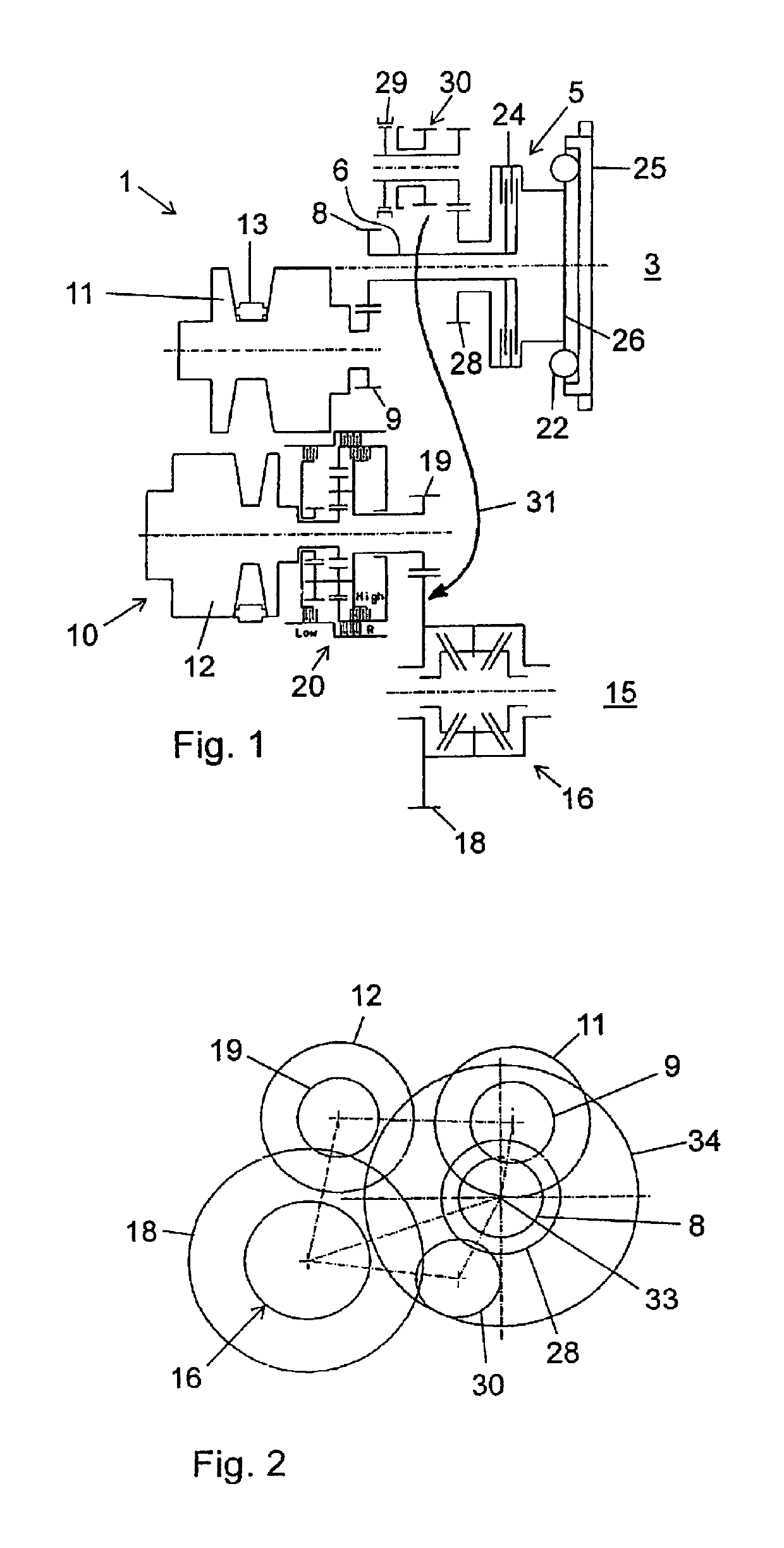 CVT drive train