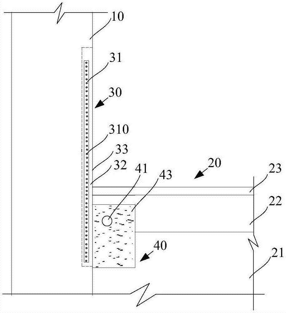 Drainage device for seepage of joints in deep foundation pit support structure and construction method of drainage device