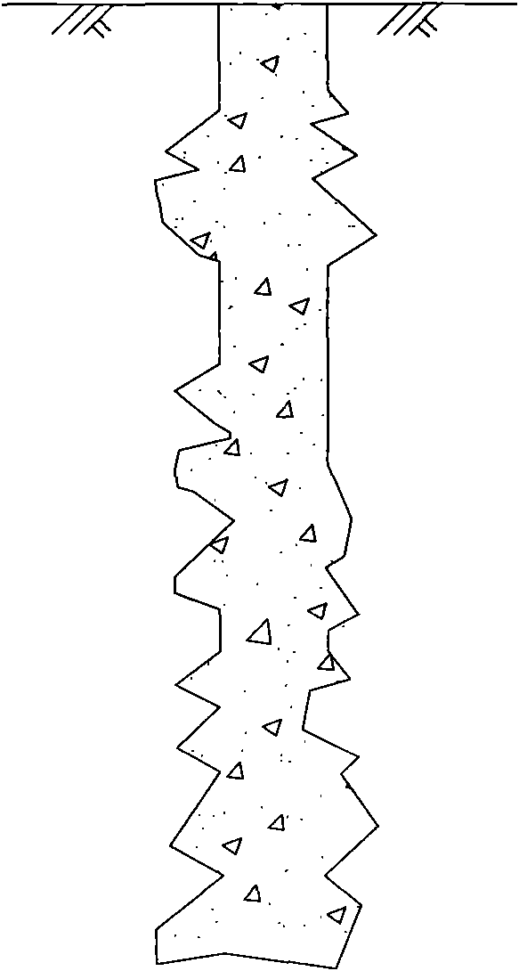 Broken soil vibration and compaction treatment method by utilizing impact hammer in immersed tube in riprap filled foundation