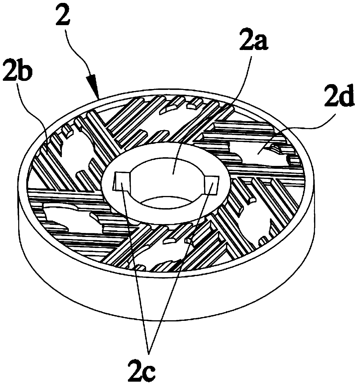 A special natural stone grinding disc for a food grinding machine