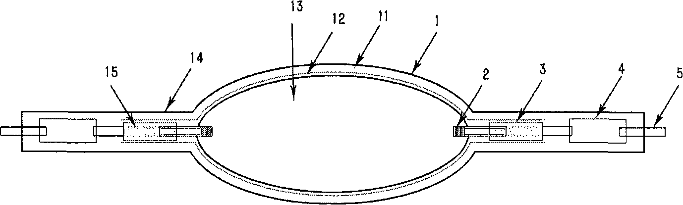 Combined HID electric arc tube