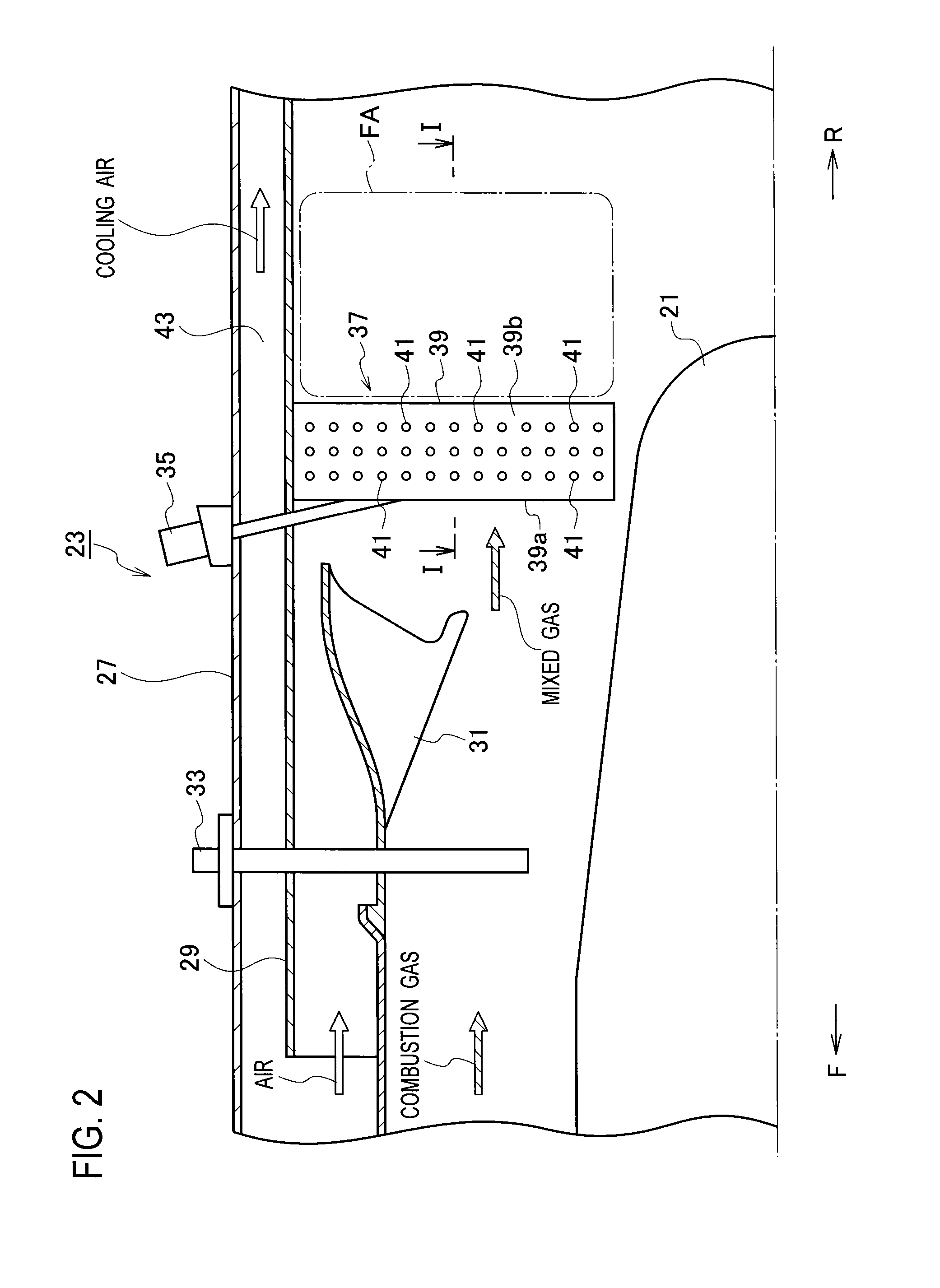 Afterburner and aircraft engine