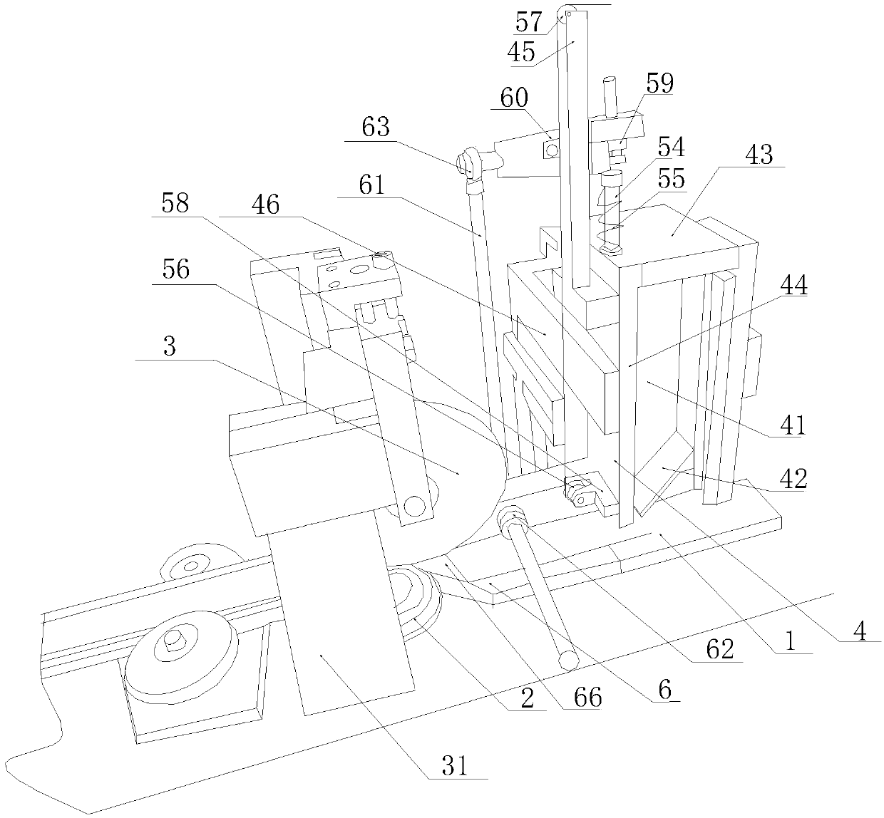 Automatic wire burying device for manufacturing escalator hairbrush