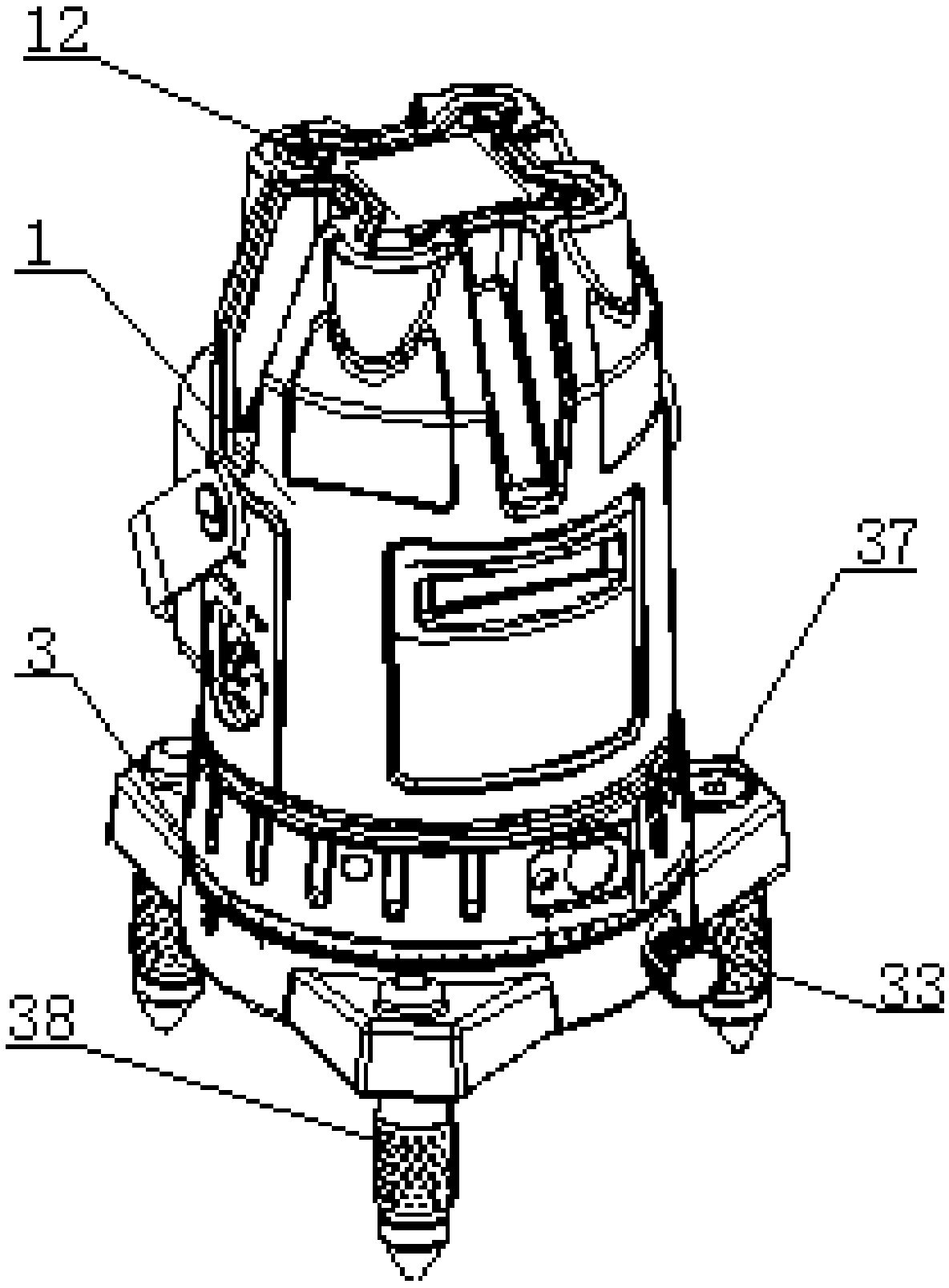 A target plate assembly, laser line marking instrument assembly and working method thereof