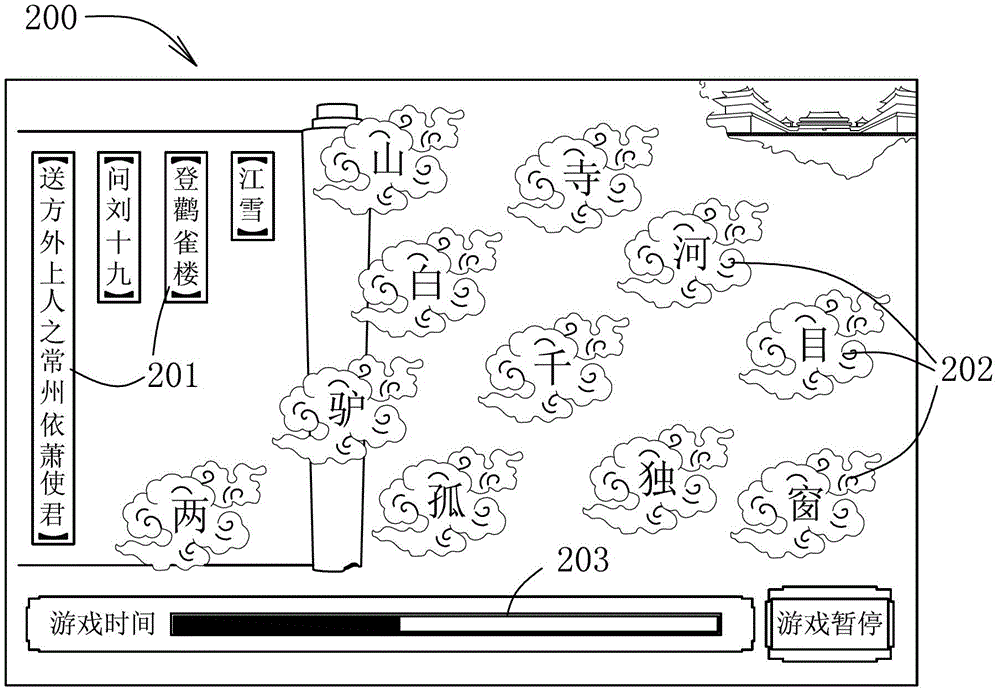 Poem and character matching game system