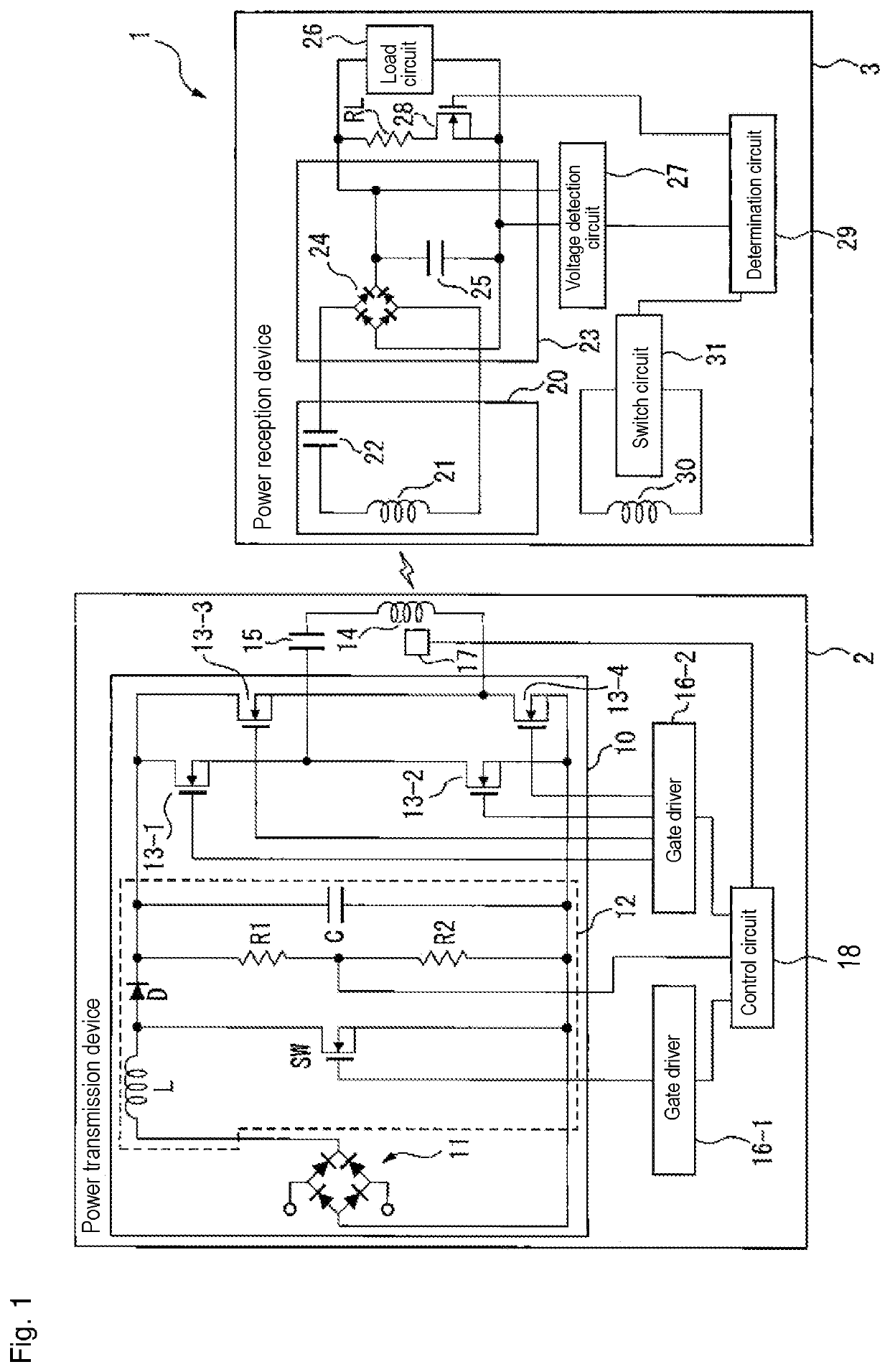 Non-contact power feeding device