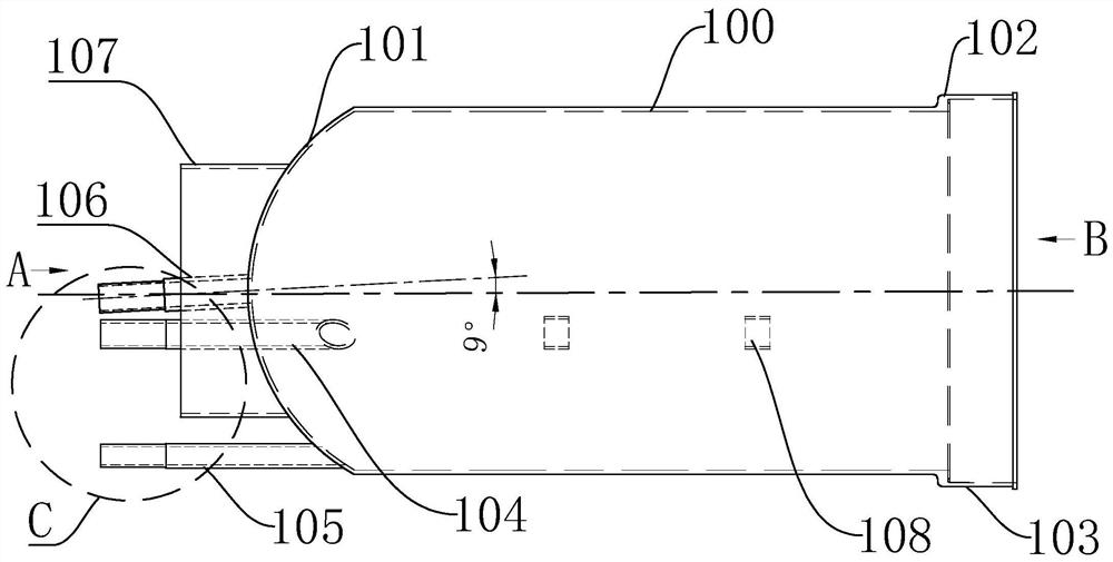 A kind of quartz tube structure and processing method thereof