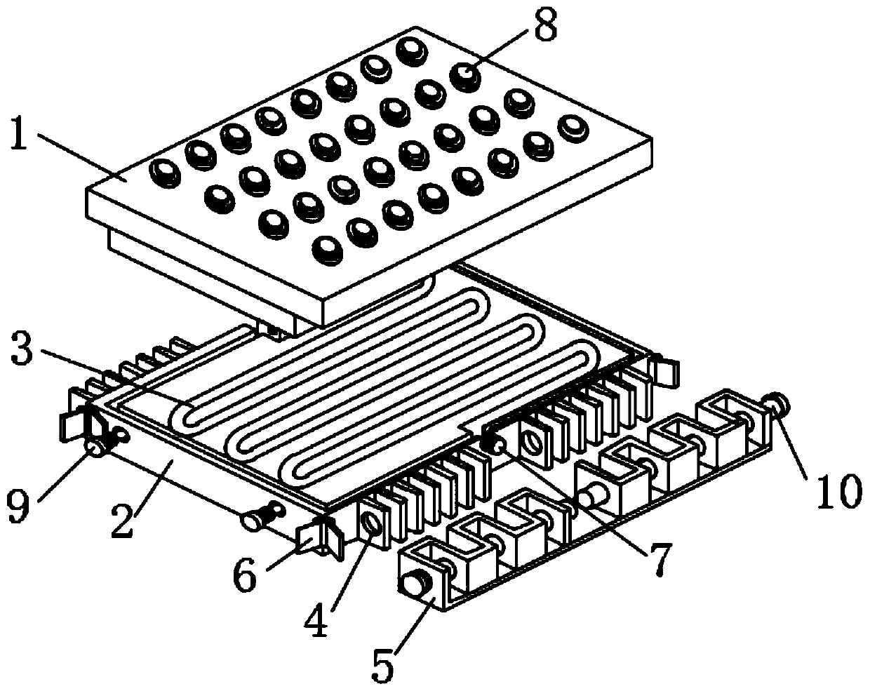 An energy-saving and fast-laying floor heating device