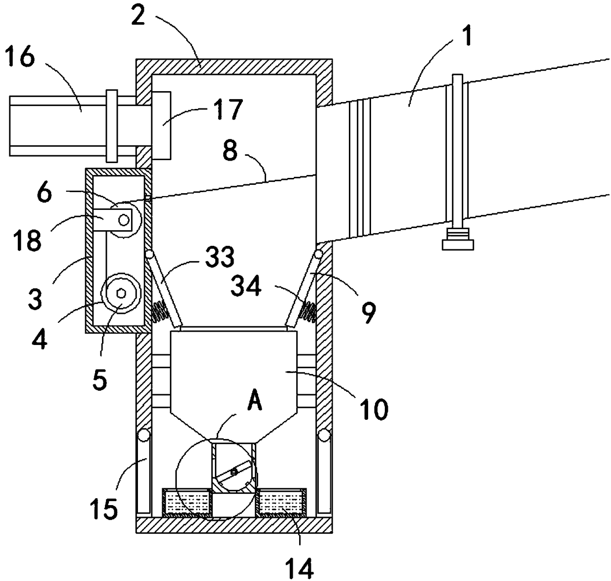 Kiln tail slagging preventing and slag removing device for solid hazardous waste incineration rotary kiln