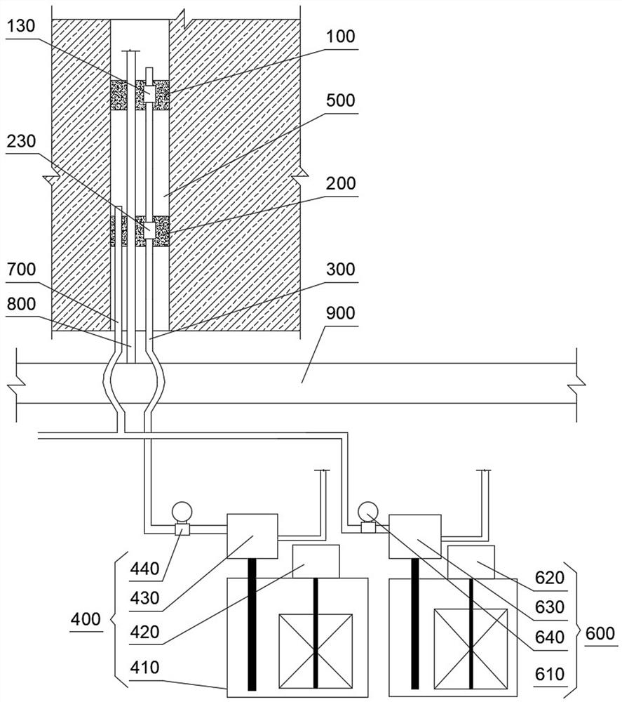 Mining gas extraction hole sealing system