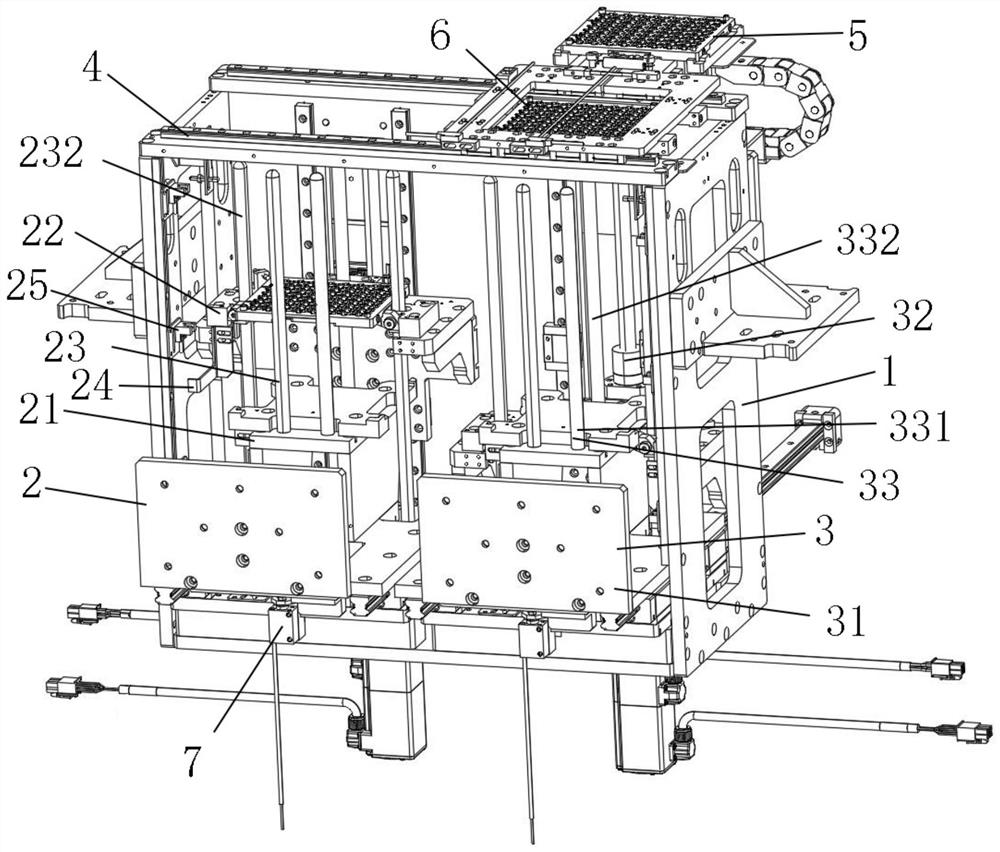 Product automatic feeding and discharging clip, detection system and detection method