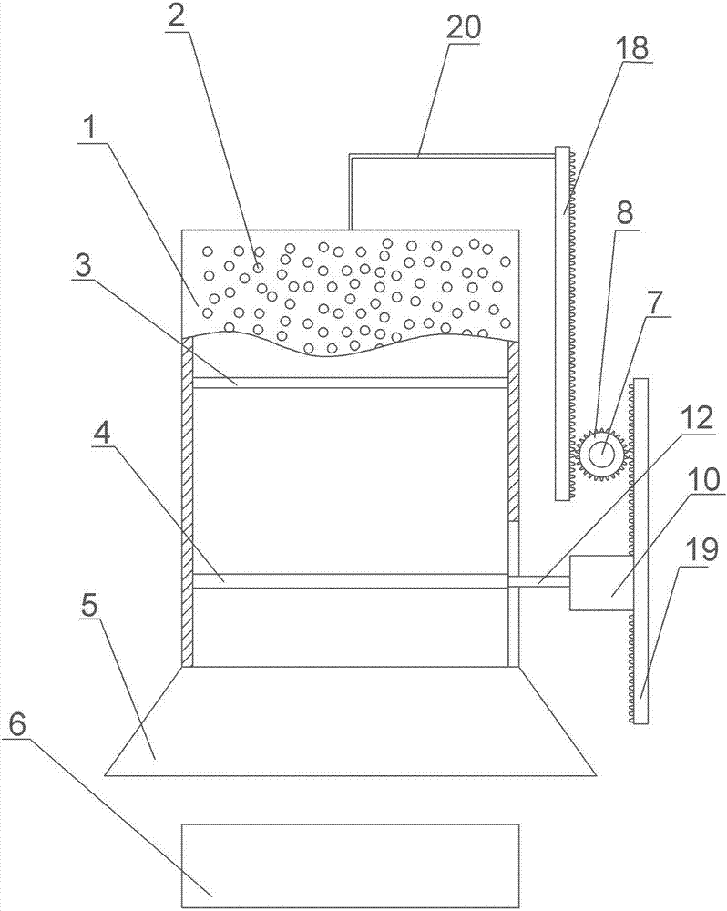 Pickled vegetable dewatering device