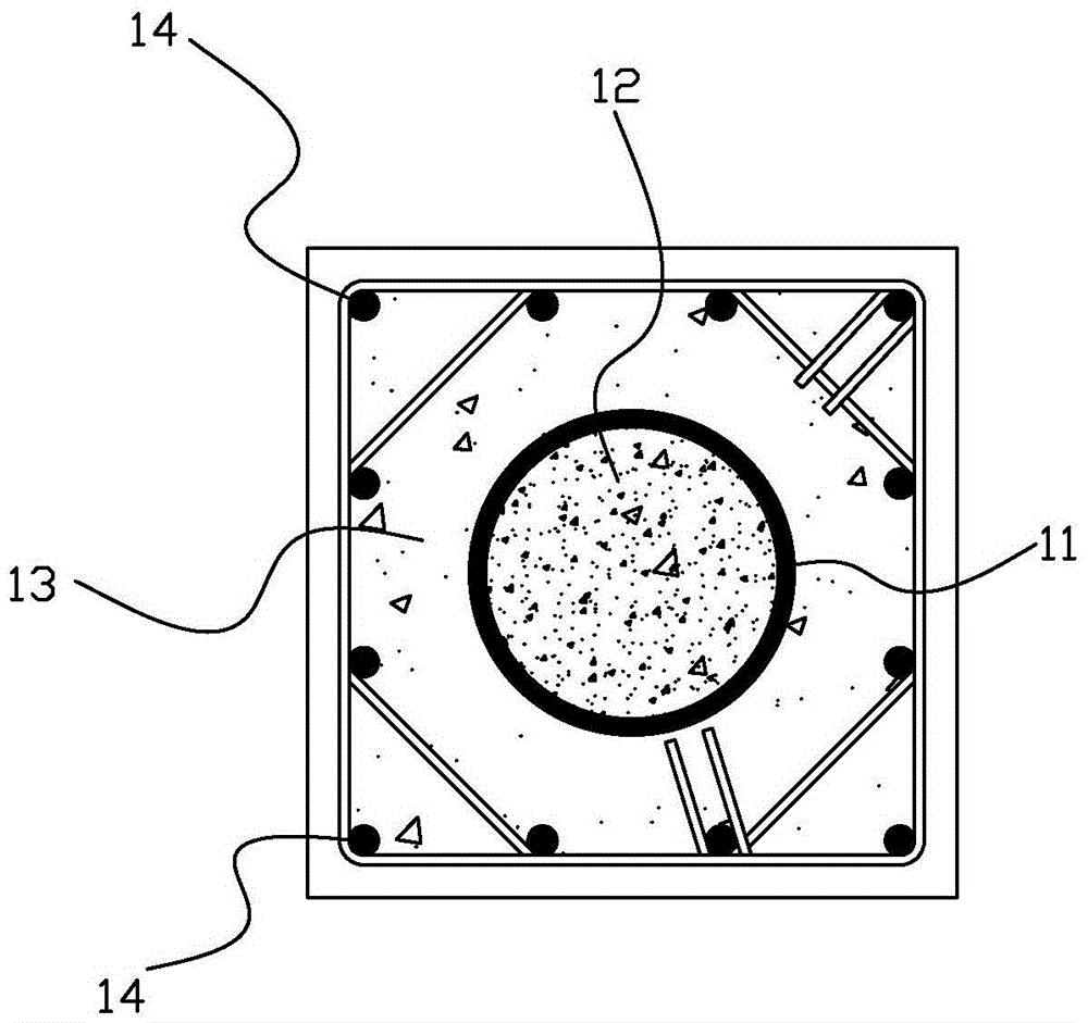 Assembling type steel tube concrete combination column