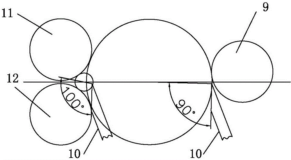 A wood rotary cutting machine without card shaft