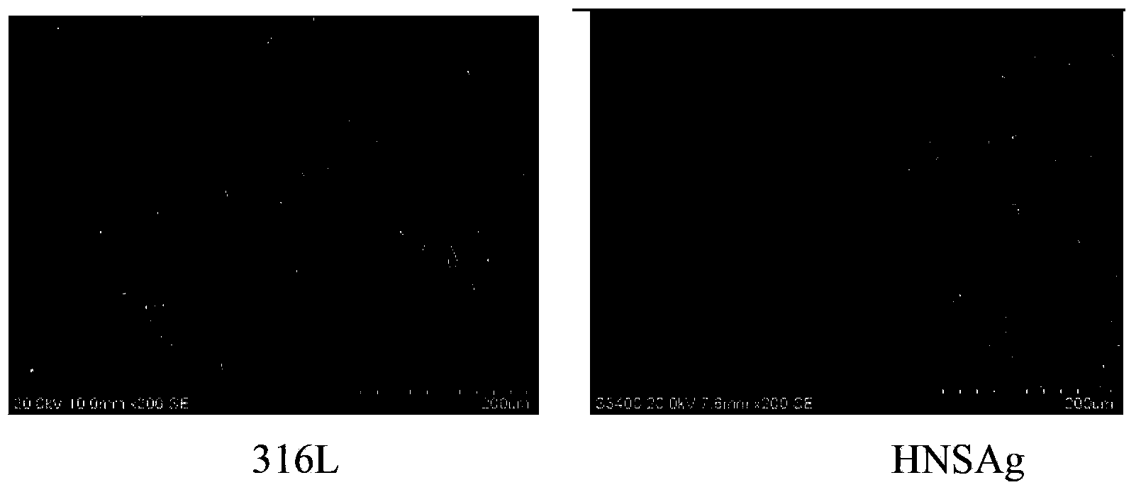 High-nitrogen nickel-free austenite antibacterial stainless steel (HNSAg) and manufacturing method thereof