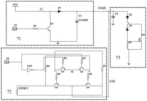 Intelligent electric acupuncture apparatus, intelligent terminal and amplifying circuit of intelligent electric acupuncture apparatus