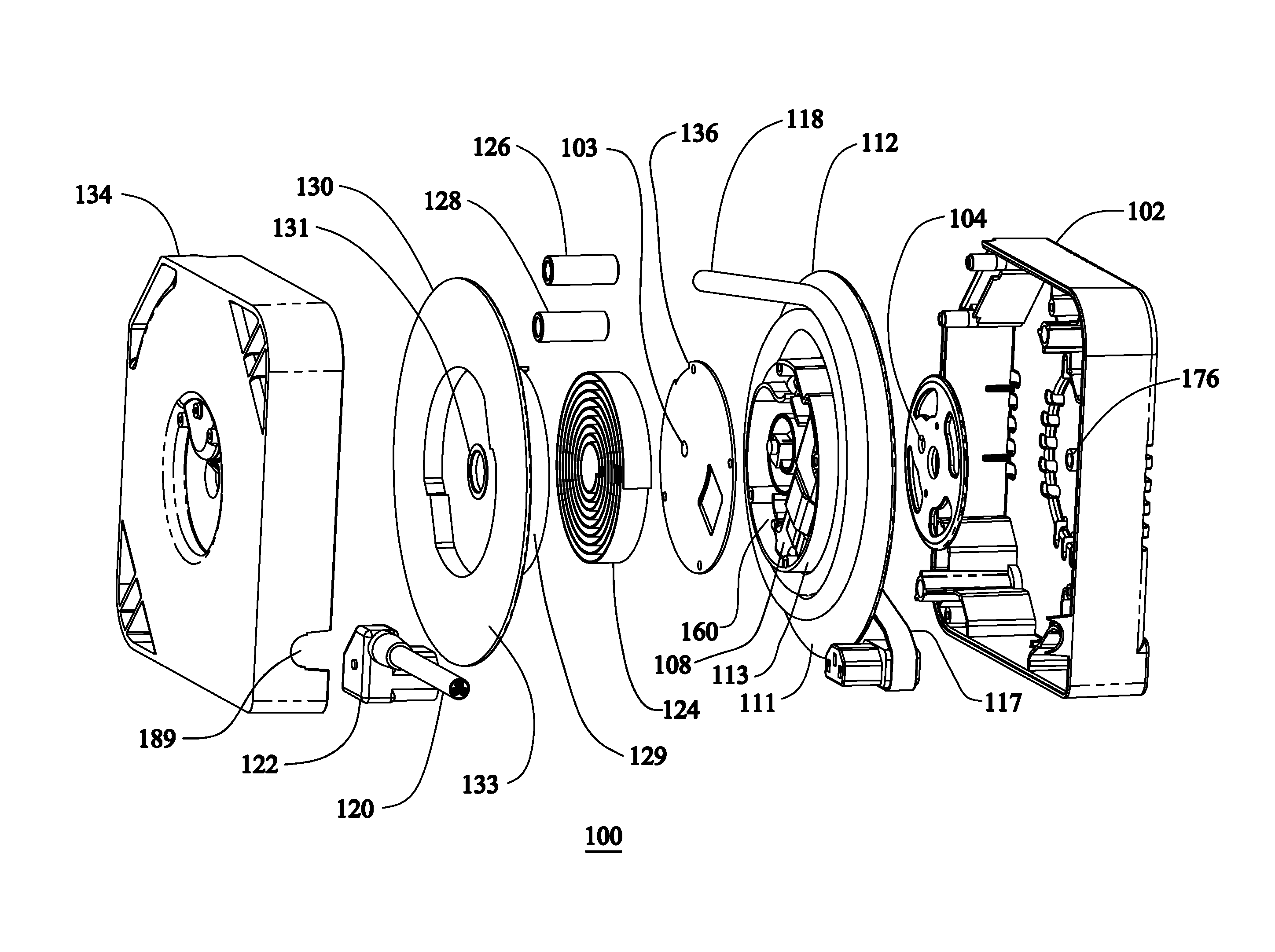 Rotatable cable guide for retractable cord reel