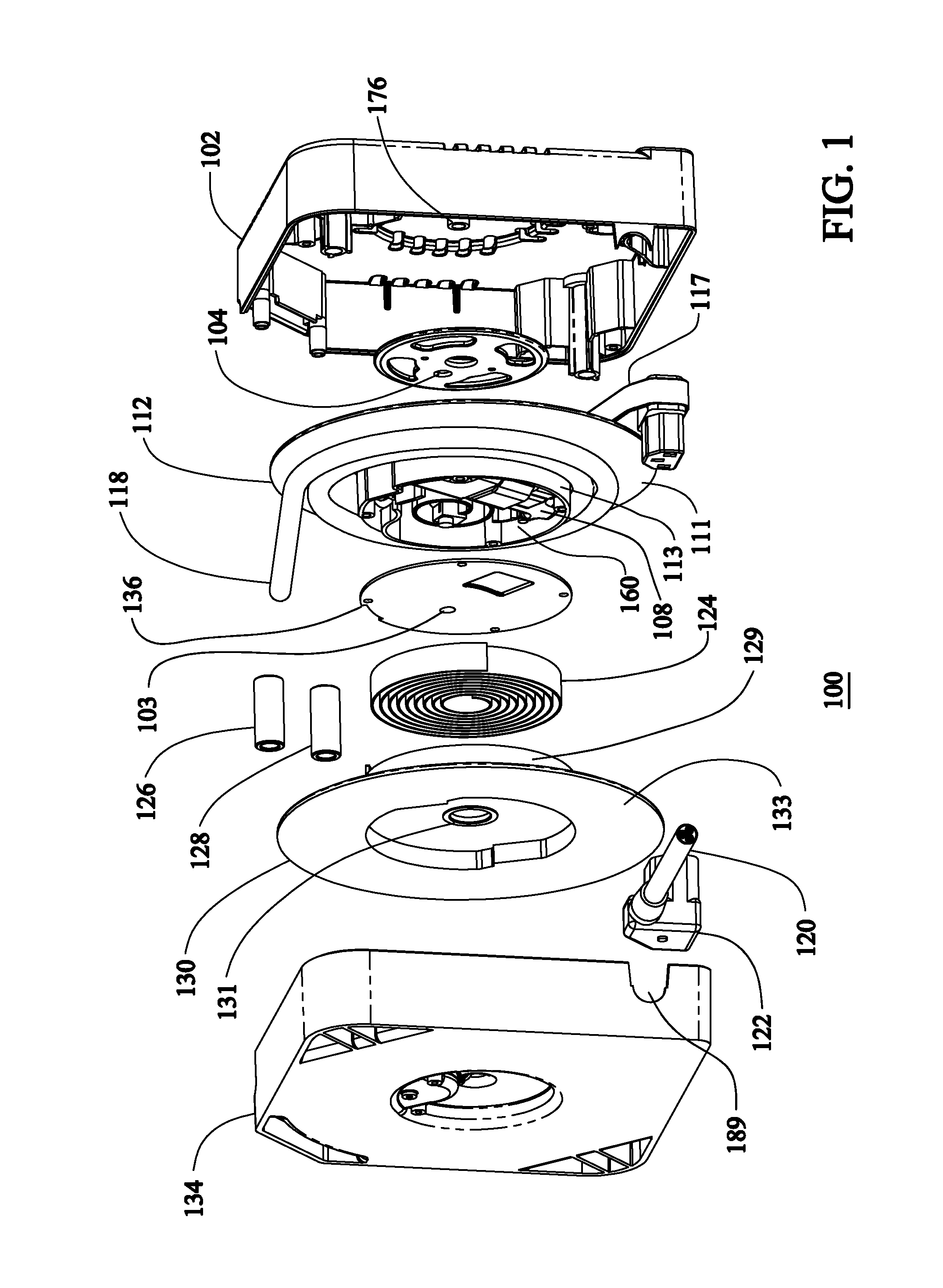 Rotatable cable guide for retractable cord reel