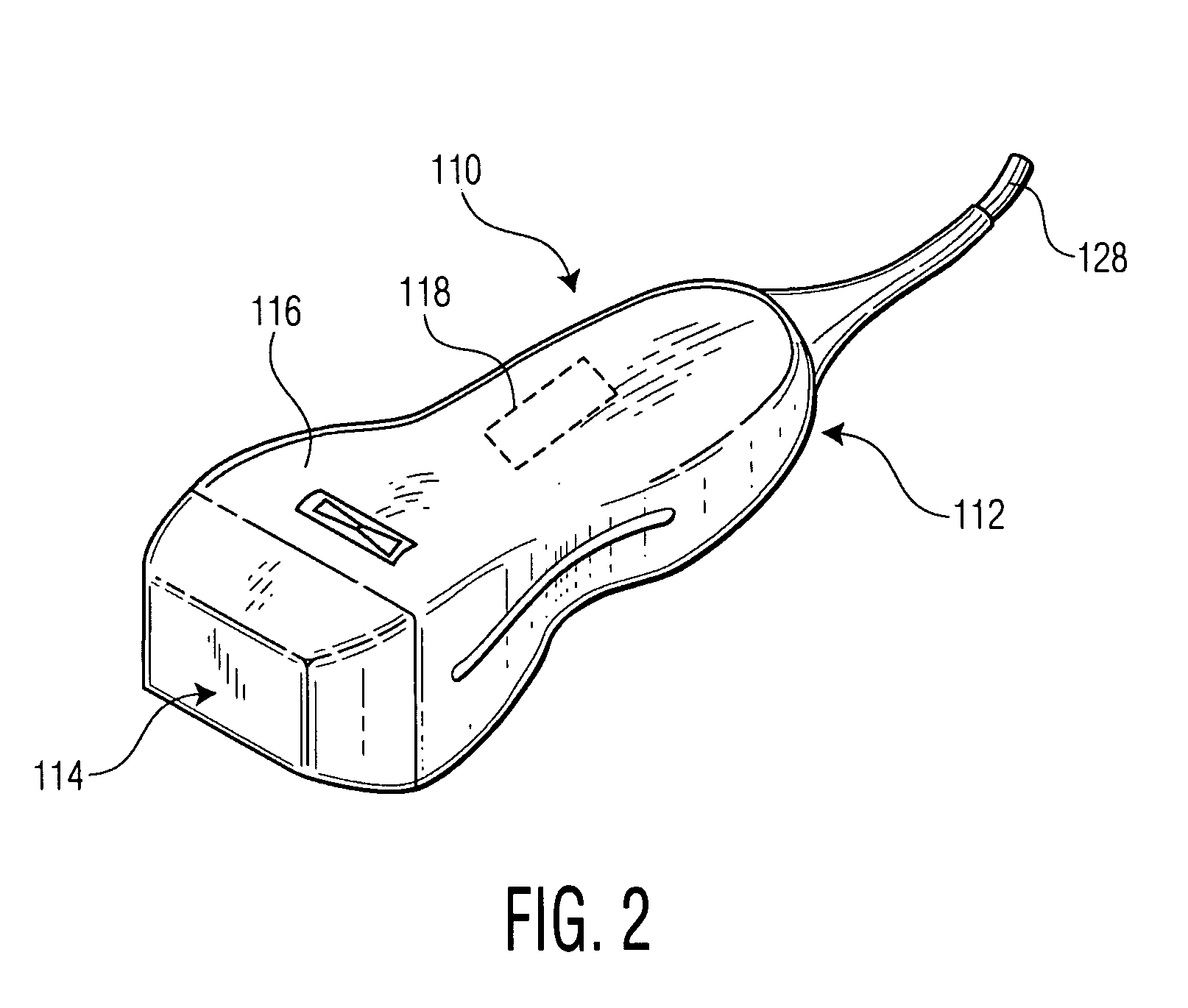 Ultrasonic probe having a selector switch