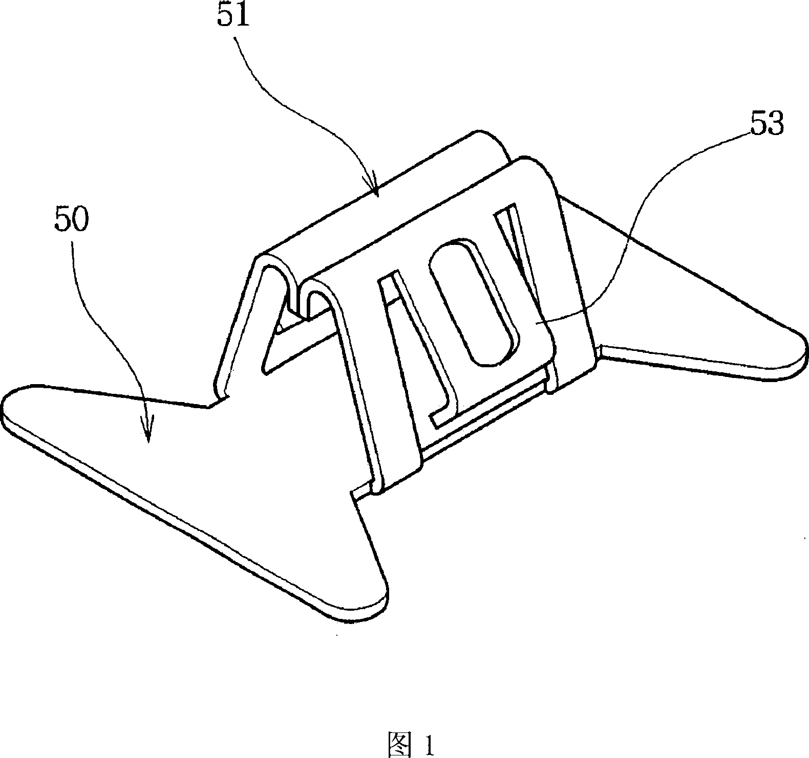 Auxiliary-handle fixing clip for modular headliner of automobile