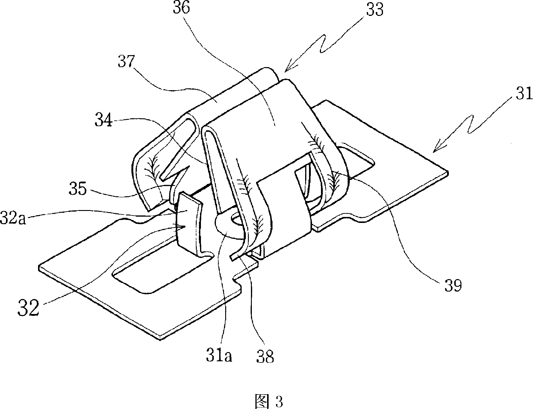 Auxiliary-handle fixing clip for modular headliner of automobile