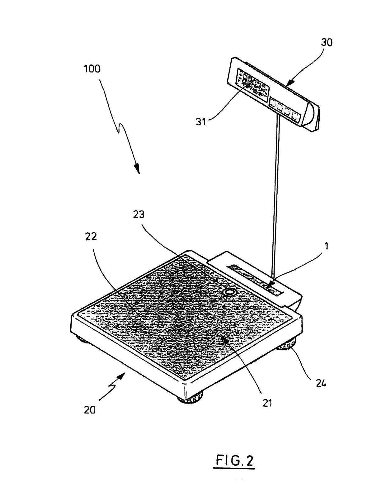 Scale with information carrier