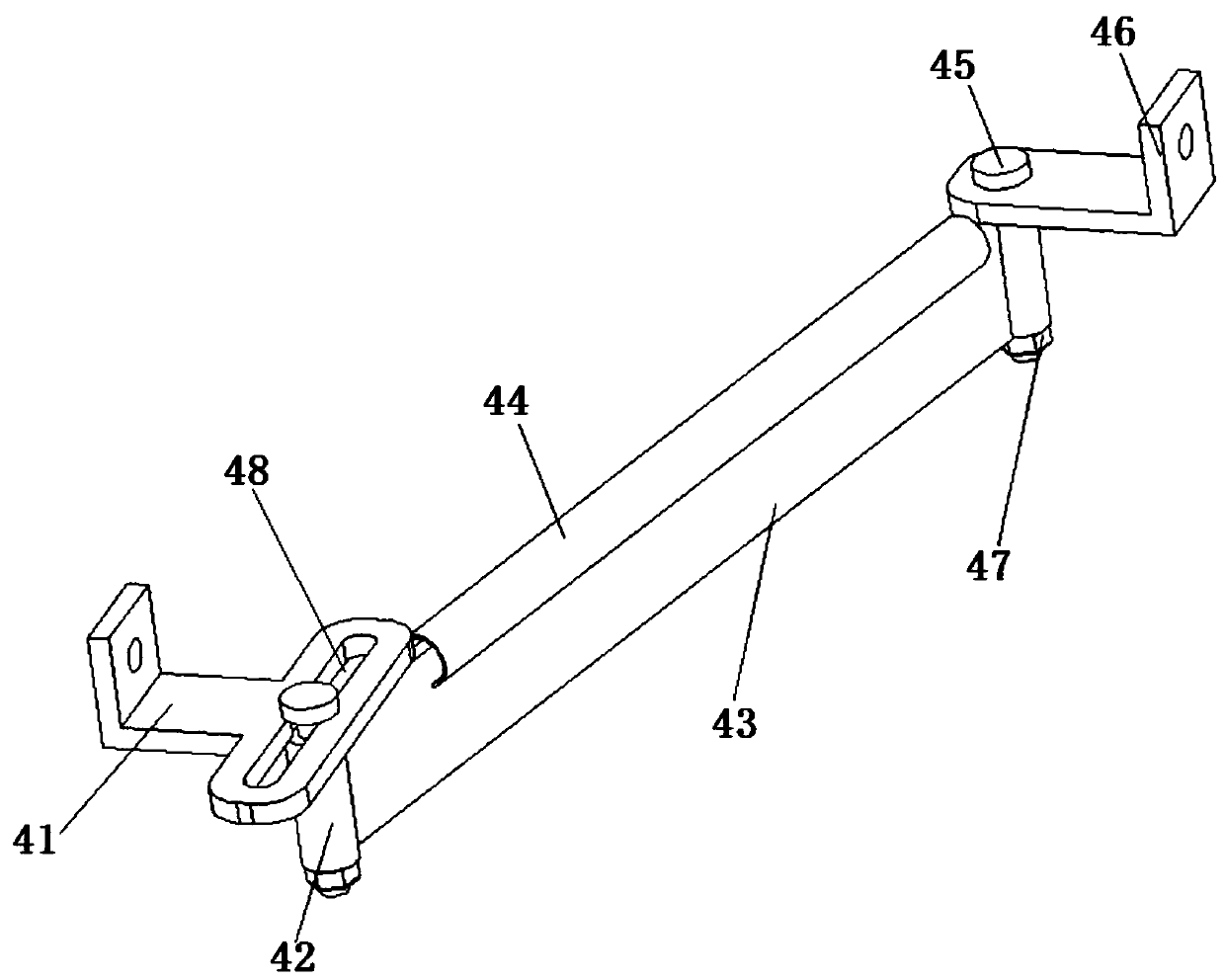 Medium-expansion-amount expansion joint device for railway bridge