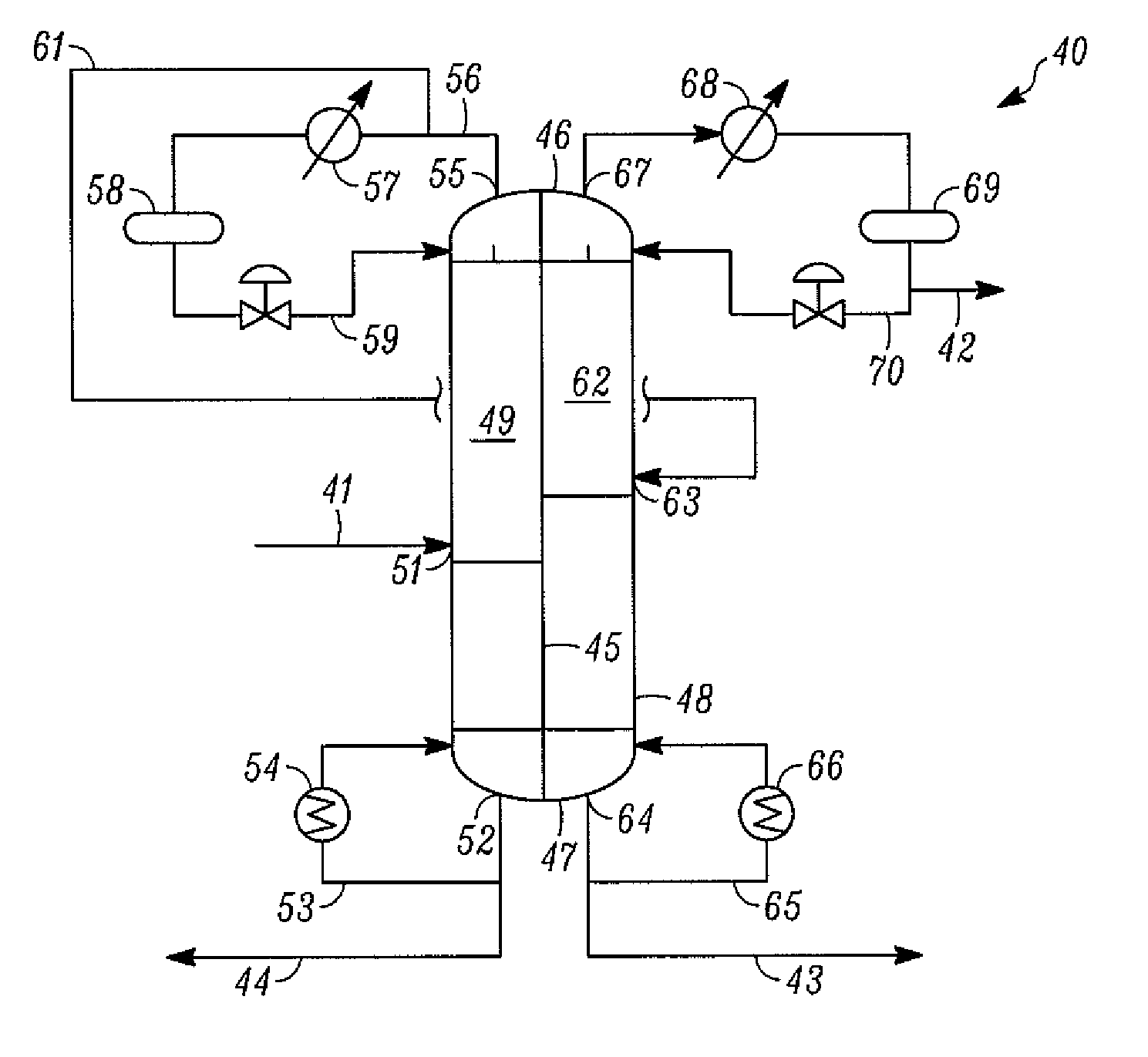 Apparatuses and methods for separating butene-1 from a mixed C<sub>4 </sub> feed