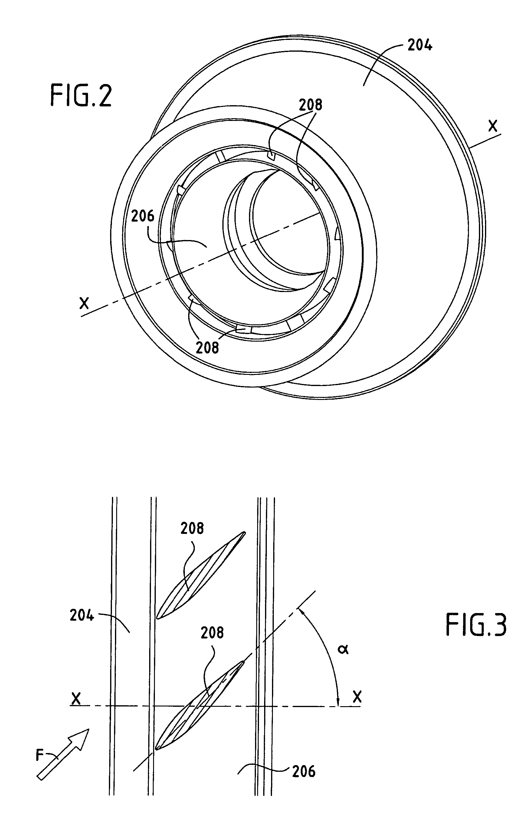 Turbomachine with angular air delivery