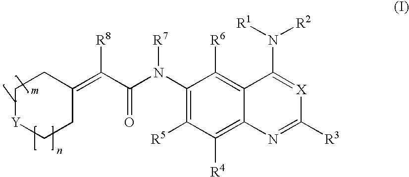 Quinazoline and quinoline derivatives as irreversible protein tyrosine kinase inhibitors