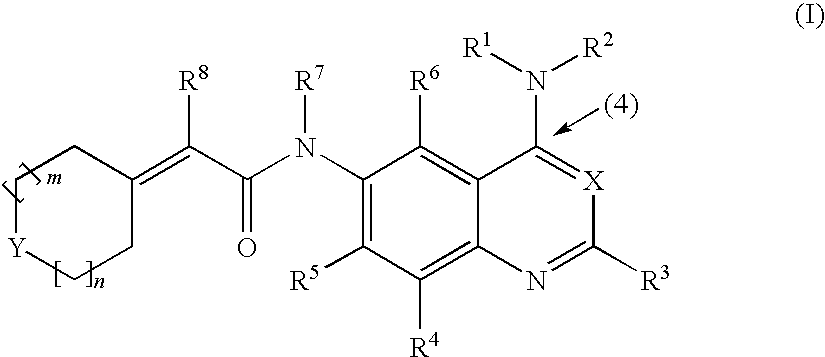 Quinazoline and quinoline derivatives as irreversible protein tyrosine kinase inhibitors