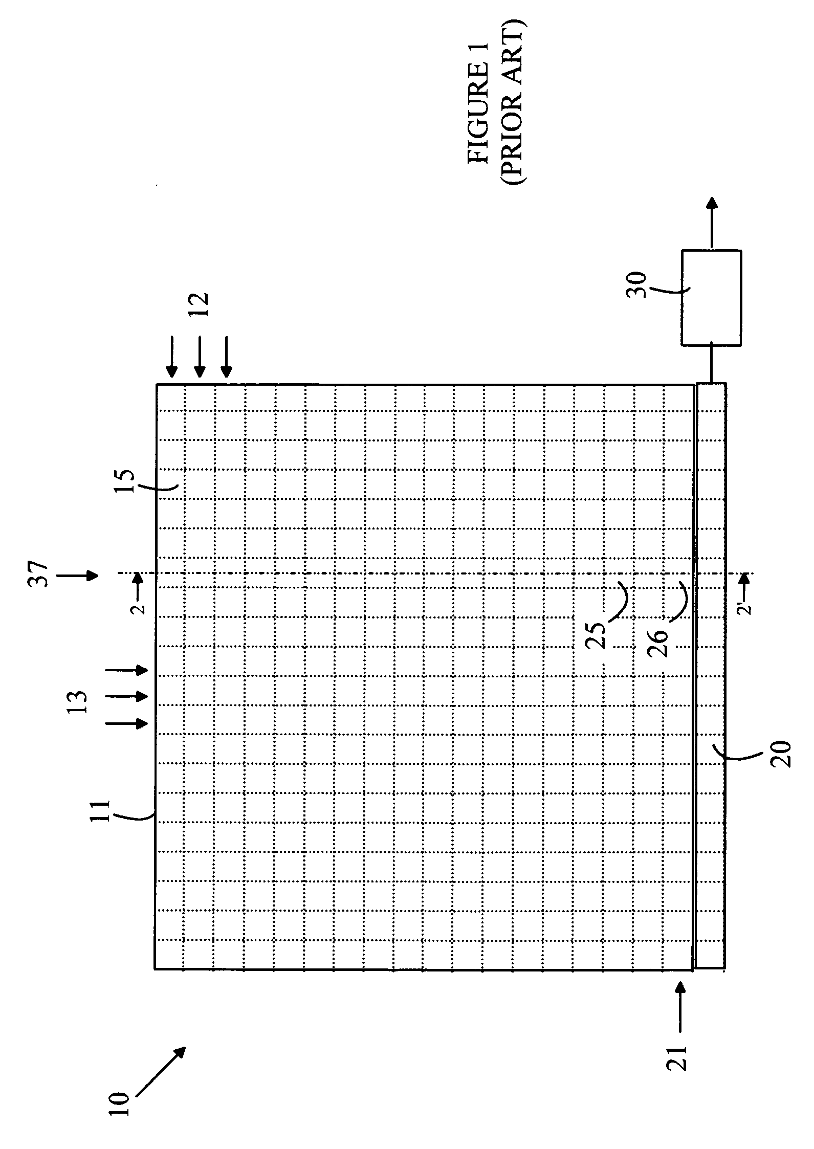 Imaging array having variable conversion gain