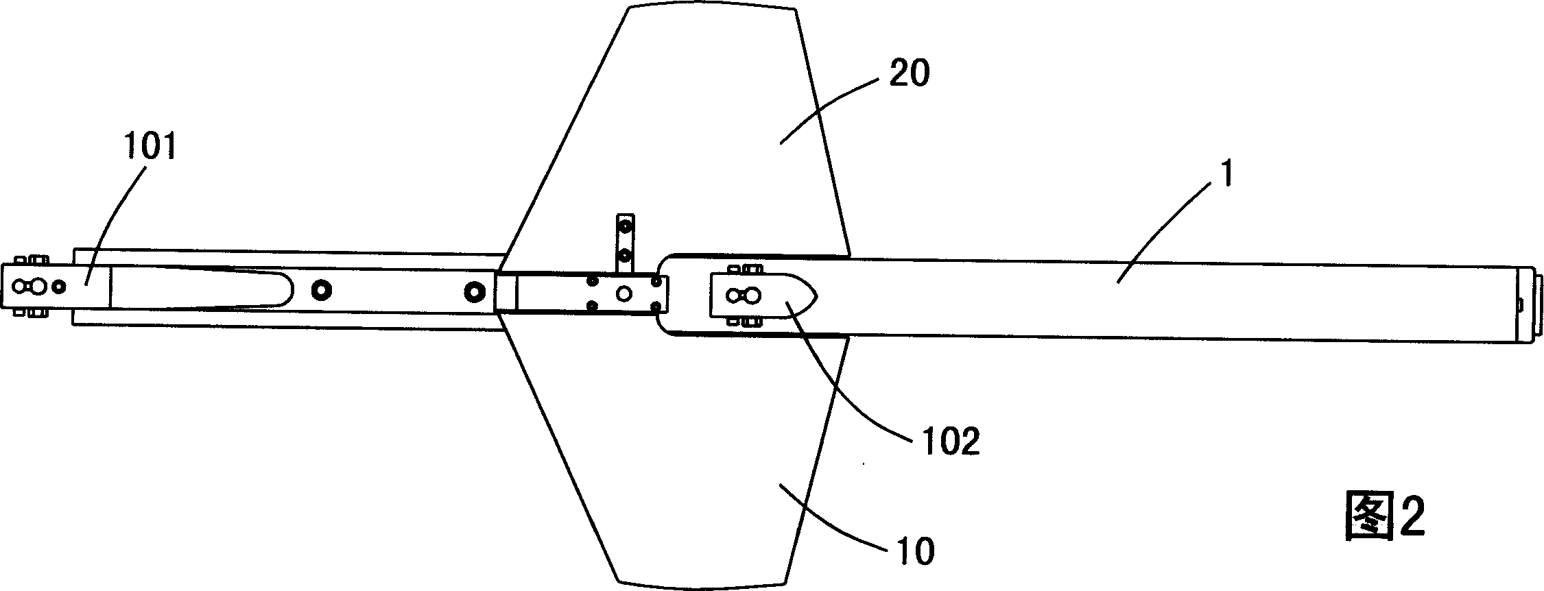 Marine tow line array double-wing automatic fixing depth device