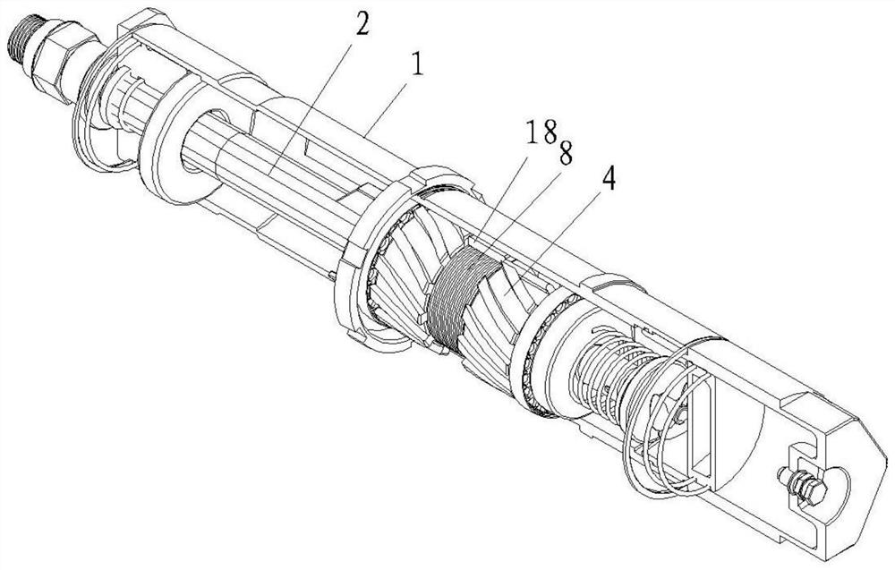 Circumferential array spiral groove piston anti-settling magnetorheological damper