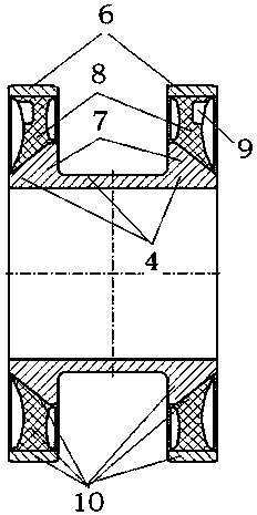 Traction spherical hinge and method for adjusting nonlinear variable stiffness of traction spherical hinge