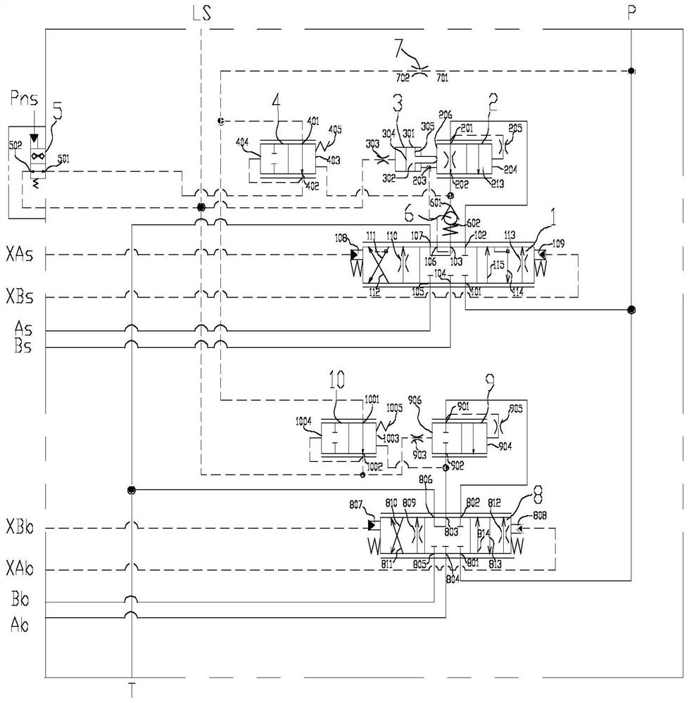 Compensator for rotary working device of excavator