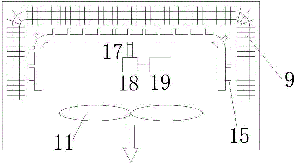 Air source heat pump defrosting device based on multi-effect comprehensive action at the initial stage of frosting