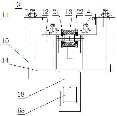 A lifting type rolling steel limit device and section steel inspection platform