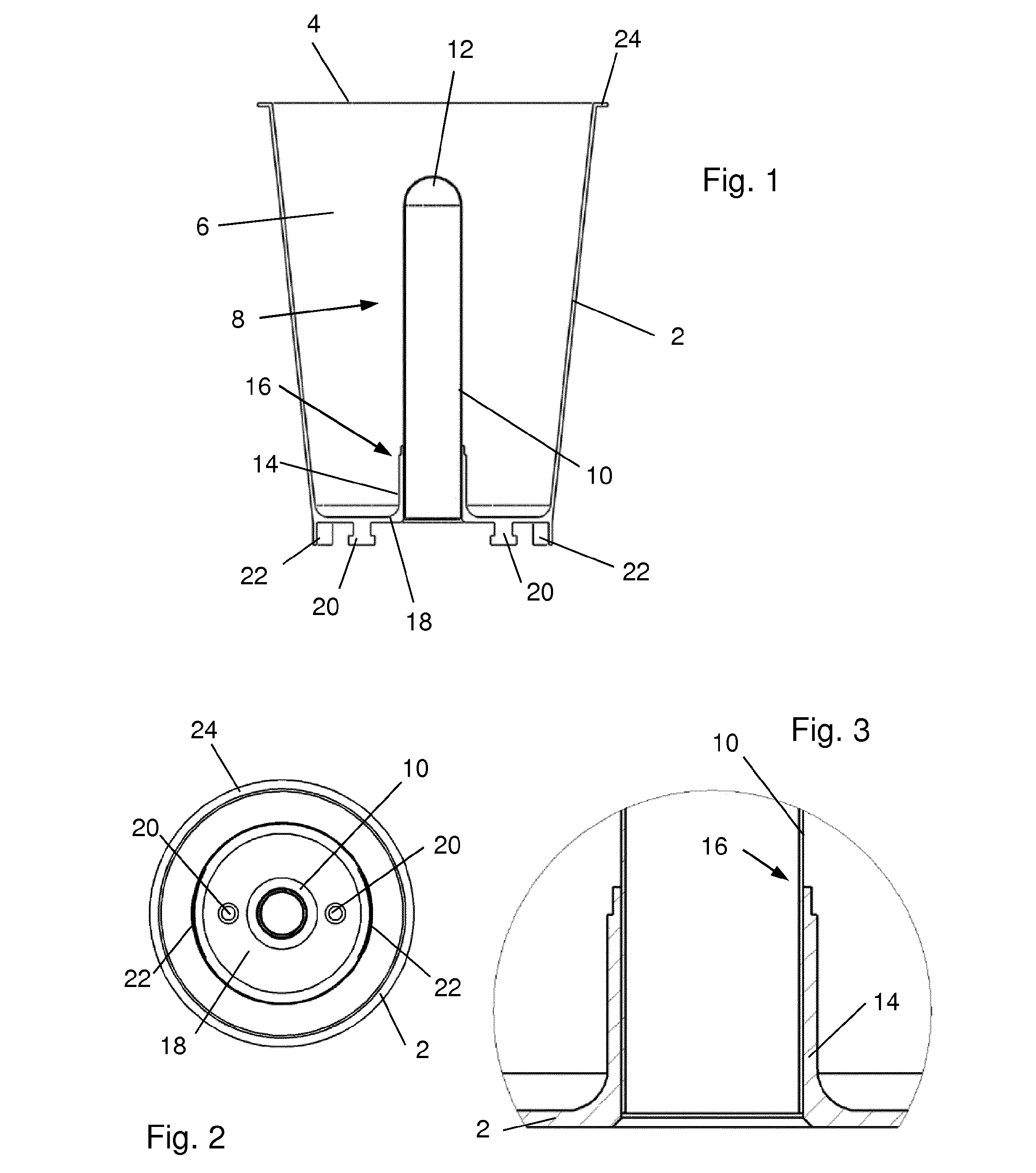 Container for rapid hot-food catering and associated heating station