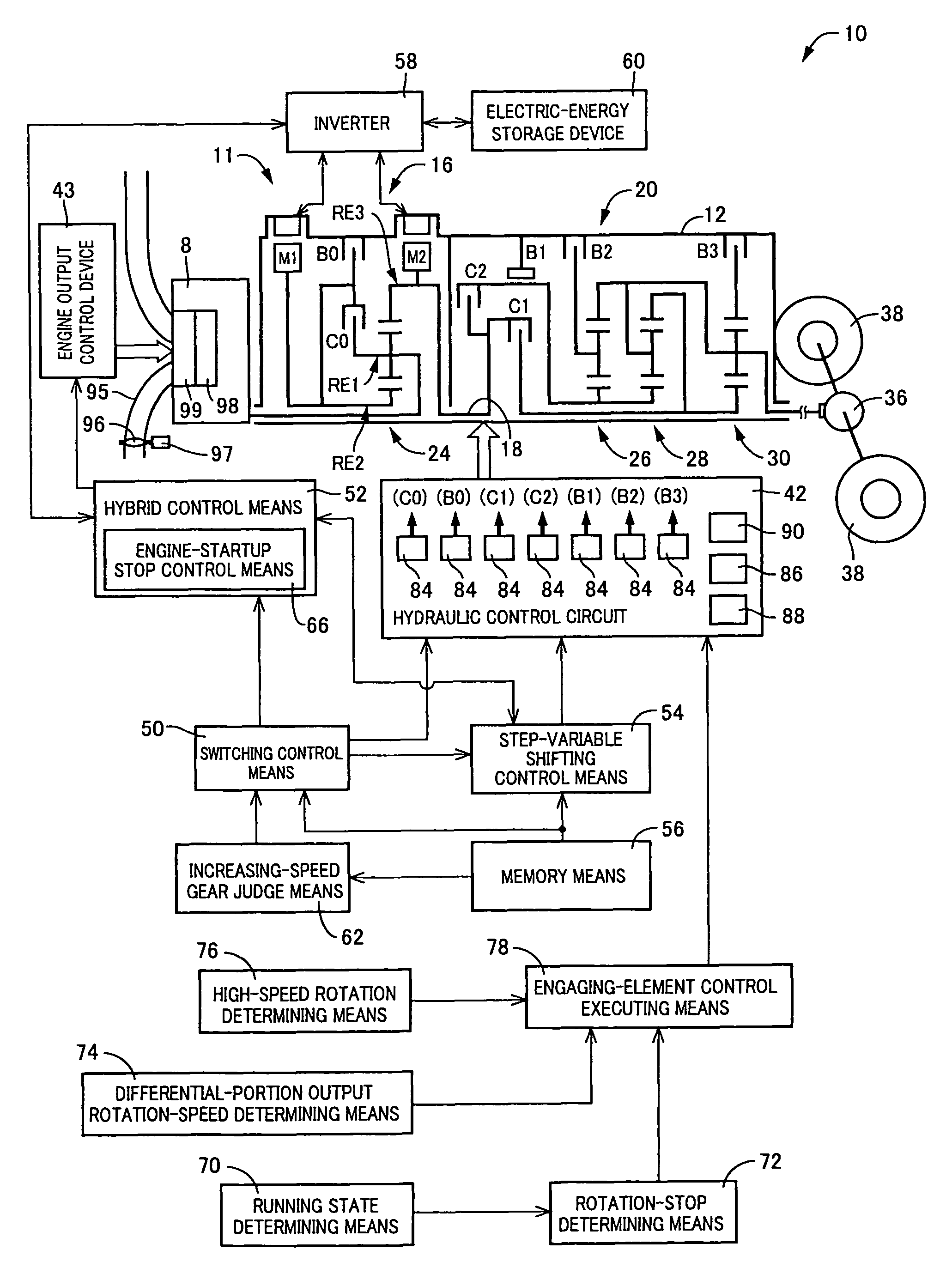 Control device for vehicular power transmitting apparatus