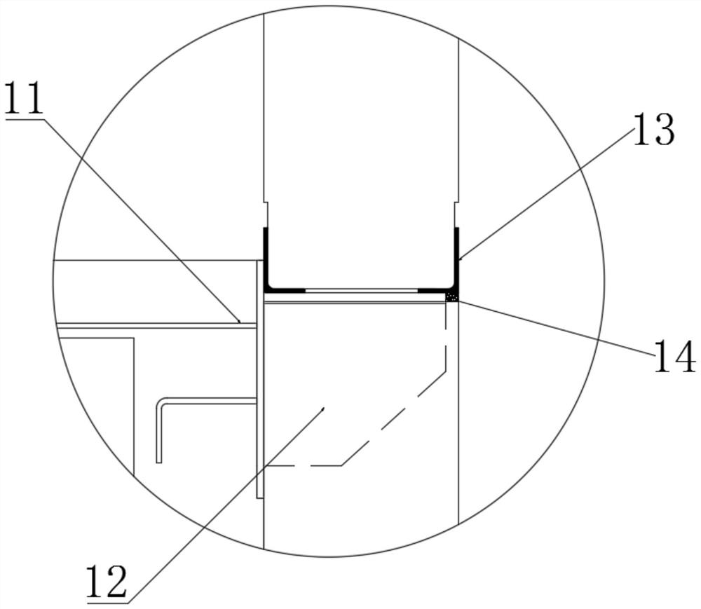 Outer hanging connecting structure of ALC batten