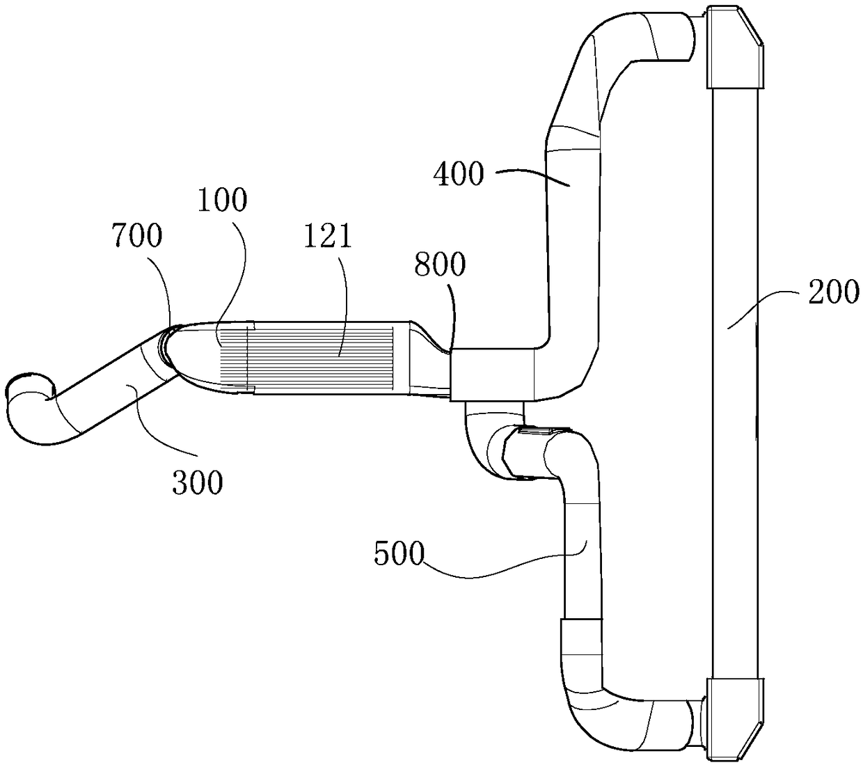 Intercooling pipeline, cooling system, automobile and cooling method of intercooling pipeline