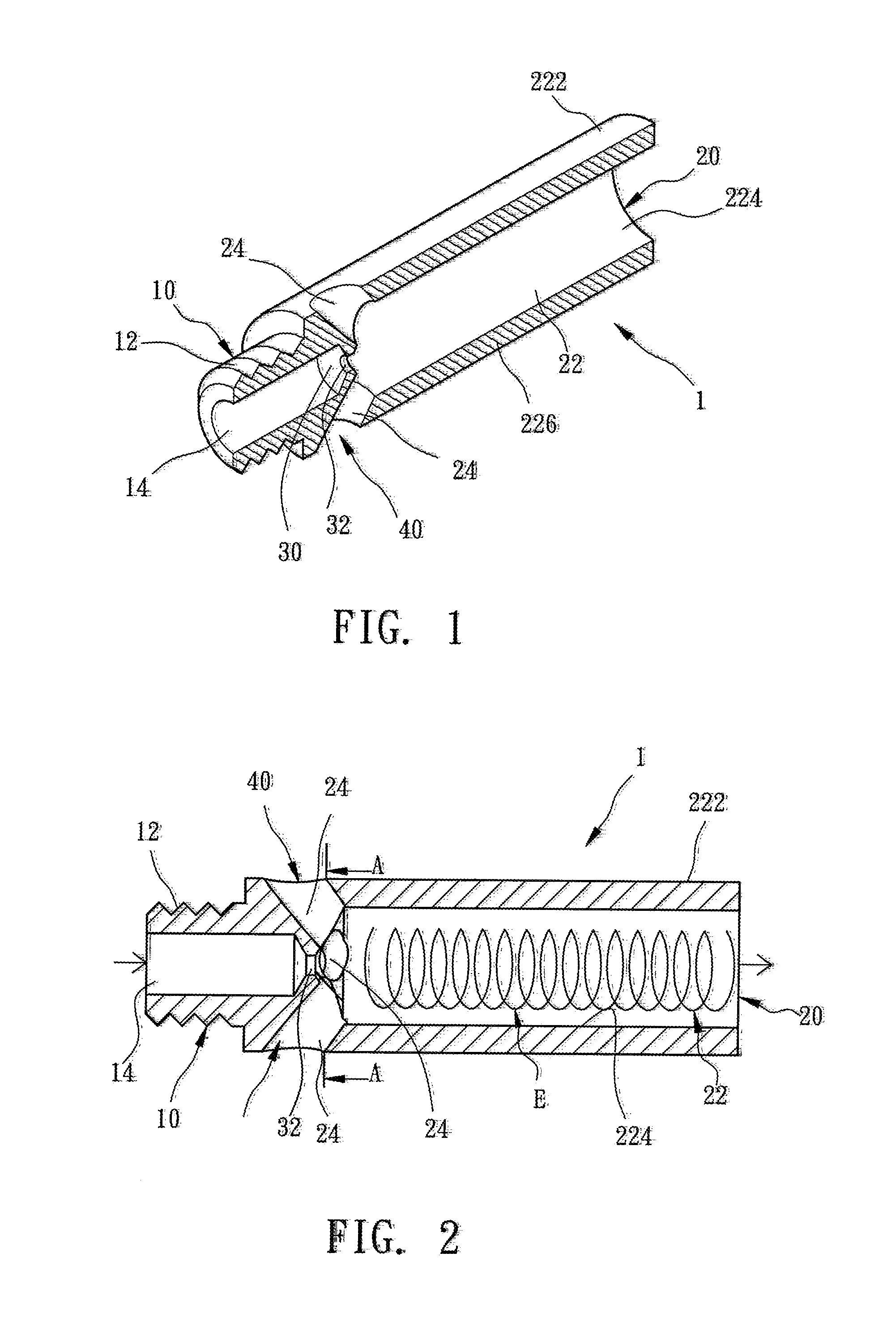 Nozzle of a gas burner