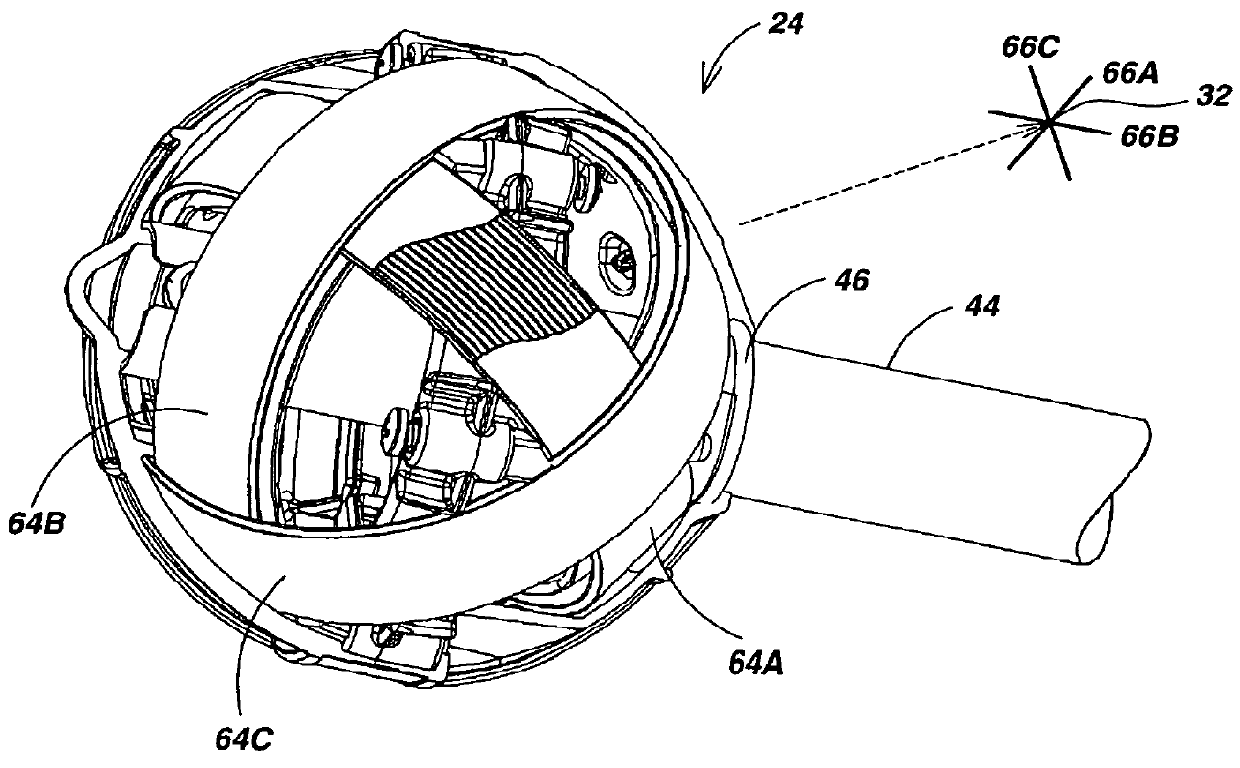 Reconfigurable portable locator employing multiple sensor array having flexible nested orthogonal antennas