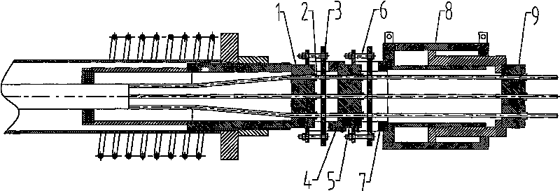 Two arm-brace stretching method of arc bridge tie bar cable